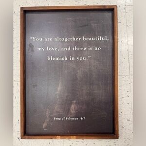 The Song of Solomon 4:7 Wall Decor